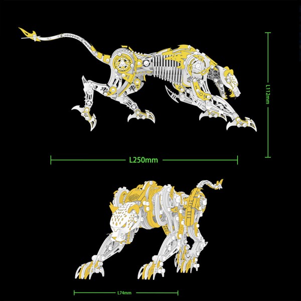 506PCS Full-Metal Mechanical Leopard Model Kit