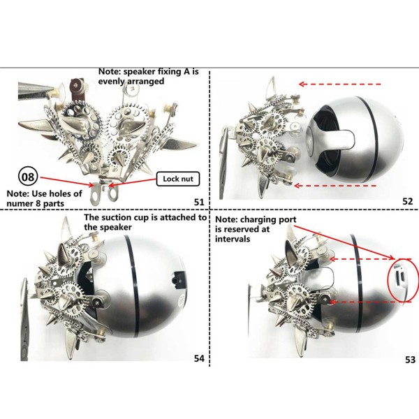 Mechanical Spider Bluetooth Speaker Metal Kit