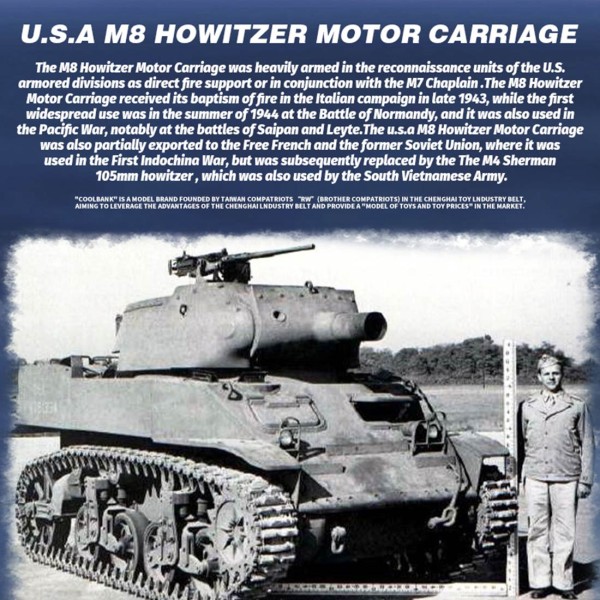 1:16 U.S. M8 RC Self-Propelled Howitzer with Smoke