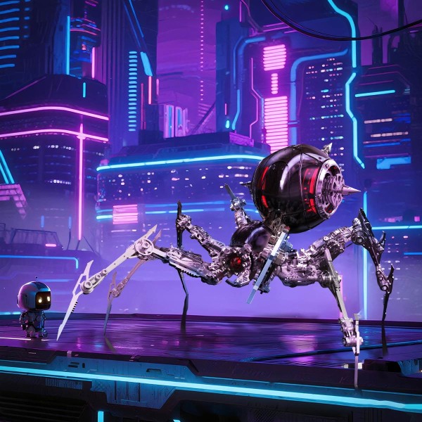 Steampunk Mechanical War Spider 3D Metal Model Kit