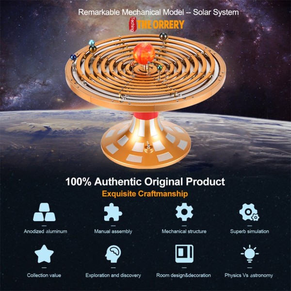 TECHING DM405 600+PCS Mechanical Solar System Metal Model Kit TECHING DM405 600+PCS Mechanical Solar System Metal Model Kit