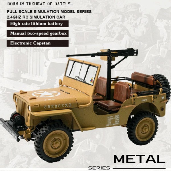 1:14 U.S. Willys Dual-Speed RC Off-Road Car 1:14 U.S. Willys Dual-Speed RC Off-Road Car