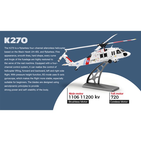 WL K270 UH-60L 4CH Optical-Flow RC Helicopter