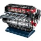 Transparent Inline-Six Motorized Engine Model Kit