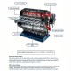Transparent Inline-Six Motorized Engine Model Kit