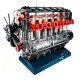 Transparent Inline-Six Motorized Engine Model Kit