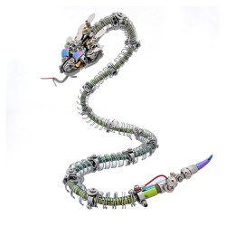 500+ Piece Articulated Metal Mechanical Snake Model Kit