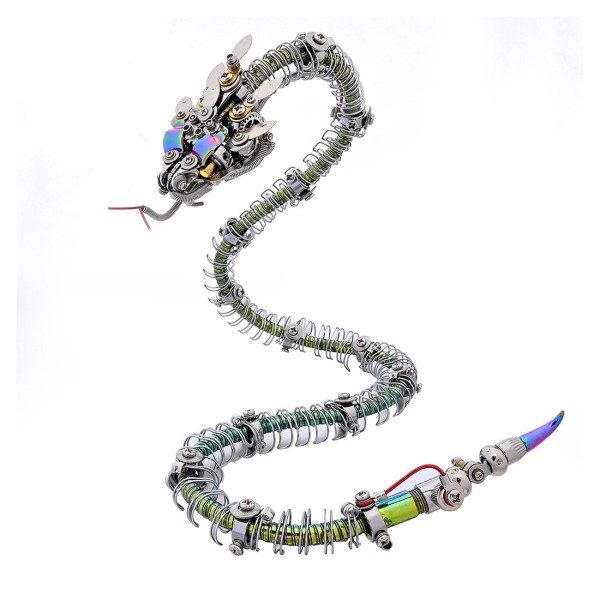 500+ Piece Articulated Metal Mechanical Snake Model Kit