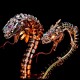 500+ Piece Articulated Metal Mechanical Snake Model Kit