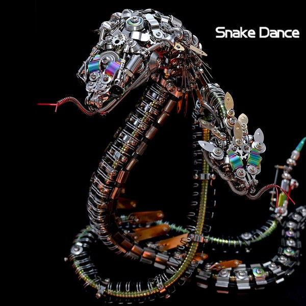 500+ Piece Articulated Metal Mechanical Snake Model Kit
