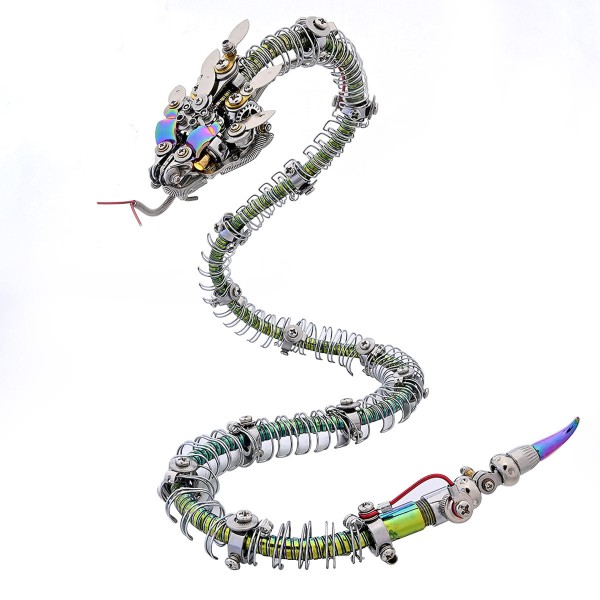 500+ Piece Articulated Metal Mechanical Snake Model Kit