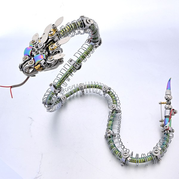500+ Piece Articulated Metal Mechanical Snake Model Kit