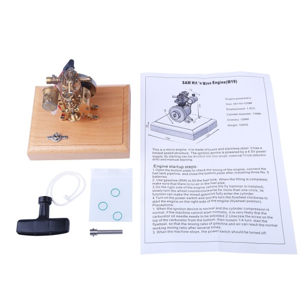 M19 1.6cc SAM Hit-and-Miss Engine with Flyball Governor