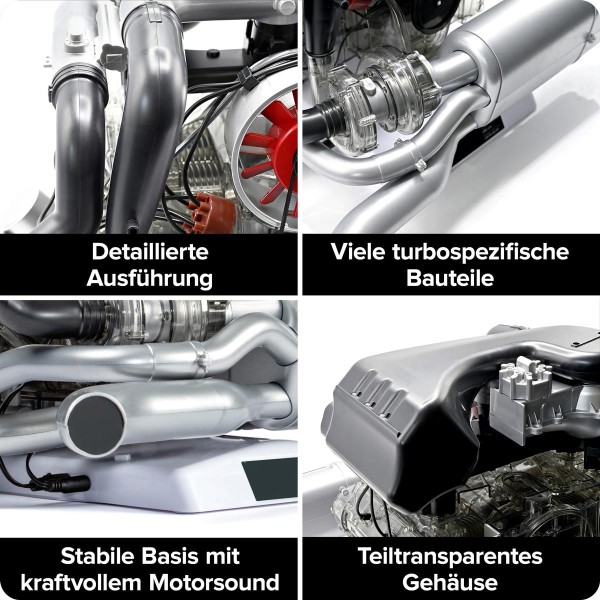 1:3 Motorized Boxer-Six Turbo Engine Model Kit 200+PCS