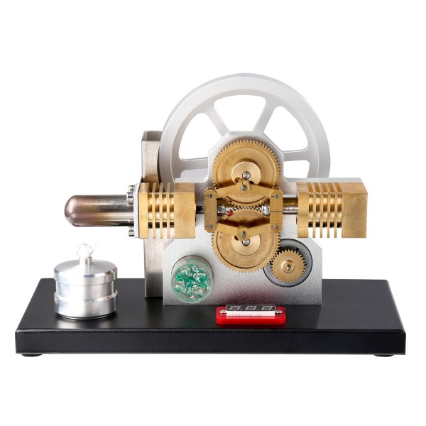 ENJOMOR Diamond-Linkage Stirling Generator with Voltmeter ENJOMOR Diamond-Linkage Stirling Generator with Voltmeter