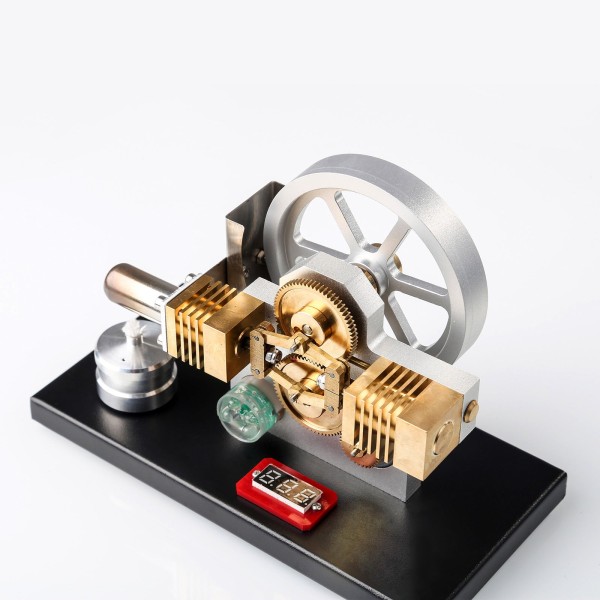 ENJOMOR Diamond-Linkage Stirling Generator with Voltmeter ENJOMOR Diamond-Linkage Stirling Generator with Voltmeter