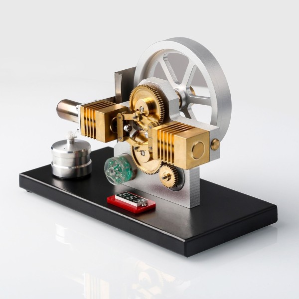 ENJOMOR Diamond-Linkage Stirling Generator with Voltmeter ENJOMOR Diamond-Linkage Stirling Generator with Voltmeter