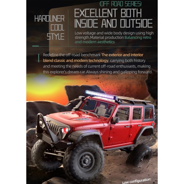 1:16 Full-Proportional 4WD RC Crawler with LED Lights