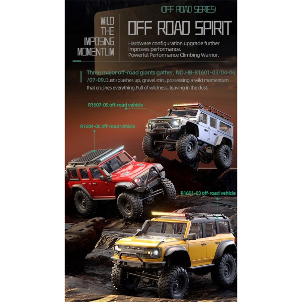 1:16 Full-Proportional 4WD RC Crawler with LED Lights