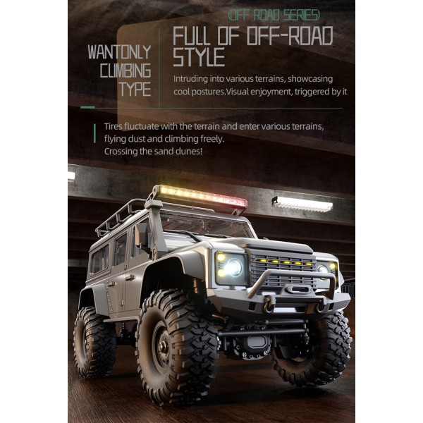 1:16 Full-Proportional 4WD RC Crawler with LED Lights