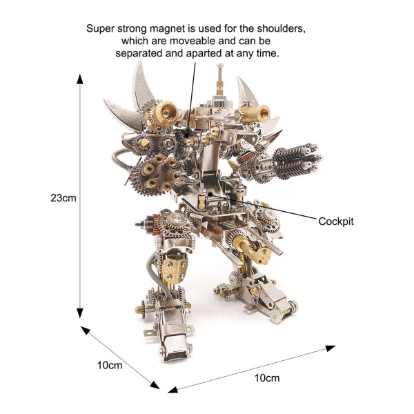 Magnetic Kinetic Mecha 3D Metal Assembly Model Kit