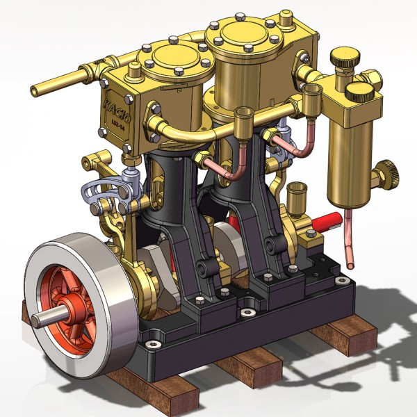 KACIO LS2-14 Twin-Cylinder Marine Steam Engine