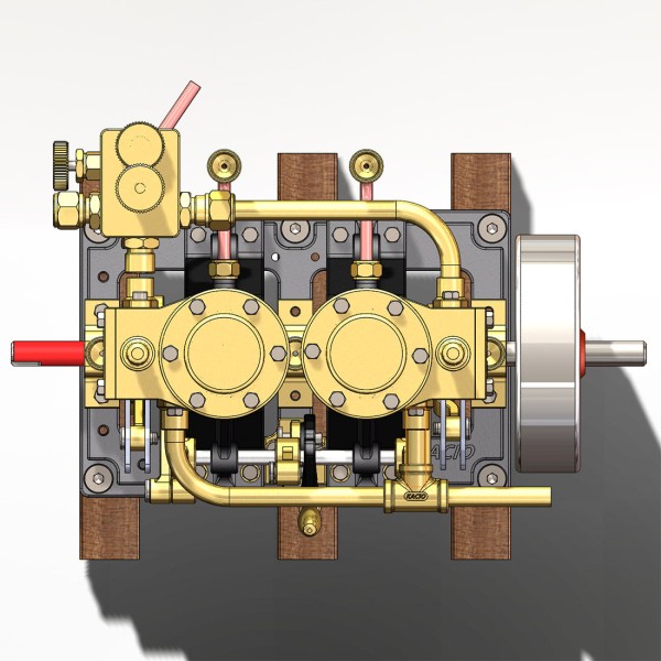KACIO LS2-14 Twin-Cylinder Marine Steam Engine