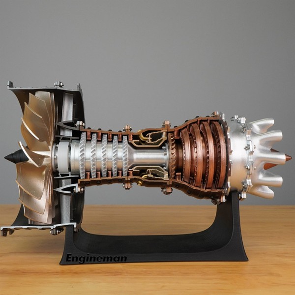 SKYMECH TR900 1:20 Turbofan Engine Model Kit