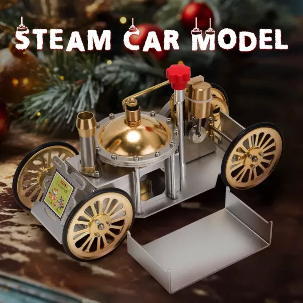 ENJOMOR Antique Steam-Powered Car Model — Assembled