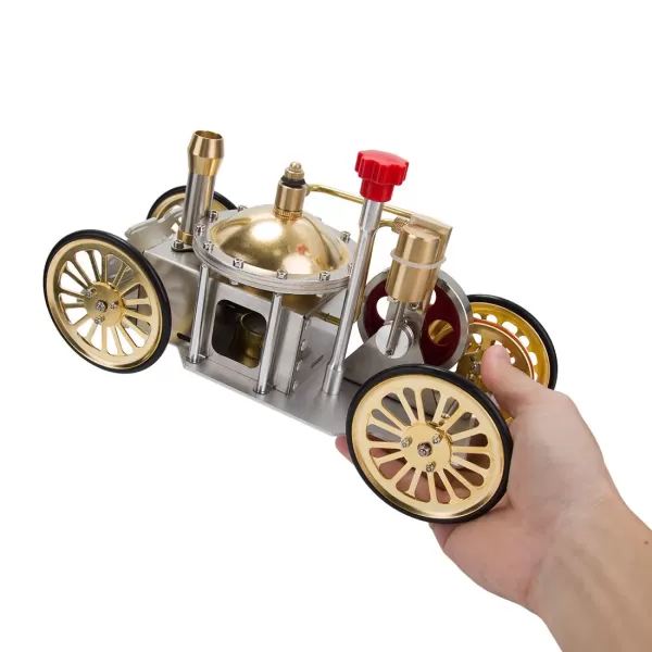 ENJOMOR Antique Steam-Powered Car Model — Assembled