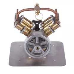 Mini V4 Four-Cylinder Steam Engine Model — Engine Only