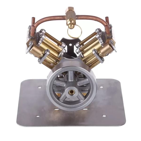 Mini V4 Four-Cylinder Steam Engine Model — Engine Only