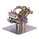 Mini V4 Four-Cylinder Steam Engine Model — Engine Only