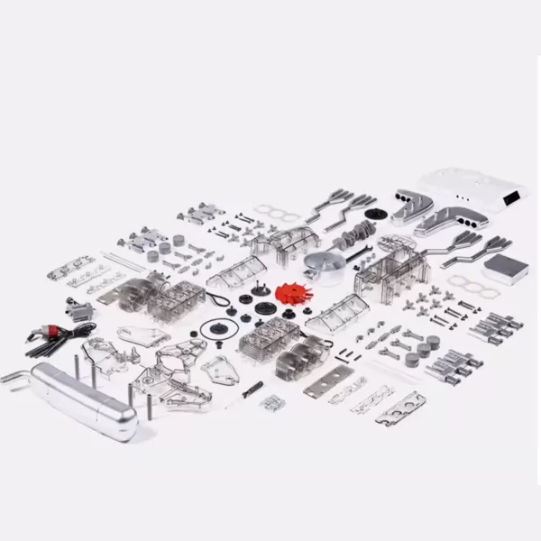 1:3 Scale Electric Boxer-Six Engine Assembly Model with Turbo-Style Parts