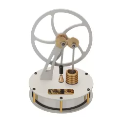ENJOMOR Gear-Drive Coffee-Cup Stirling Engine – Silver