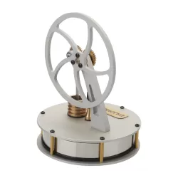 ENJOMOR Gear-Drive Coffee-Cup Stirling Engine – Silver