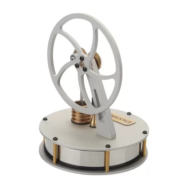 ENJOMOR Gear-Drive Coffee-Cup Stirling Engine – Silver ENJOMOR Gear-Drive Coffee-Cup Stirling Engine – Silver