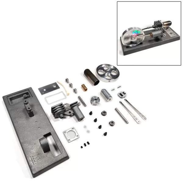 ENJOMOR Gamma Stirling DIY Kit with Luminous Flywheel