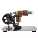 Mini Pocket Stirling Engine Motor – Brass & Glass Heat Engine