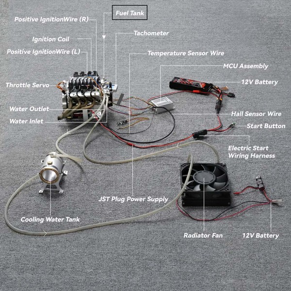 CISON LS-52 52cc 1:5 Water-Cooled V8 Engine Model CISON LS-52 52cc 1:5 Water-Cooled V8 Engine Model