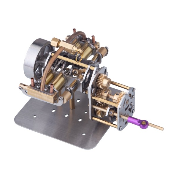 Horizontal Opposed 4-Cylinder Marine Steam Engine with Gearbox Horizontal Opposed 4-Cylinder Marine Steam Engine with Gearbox