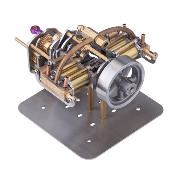 Horizontal Opposed 4-Cylinder Marine Steam Engine with Gearbox Horizontal Opposed 4-Cylinder Marine Steam Engine with Gearbox