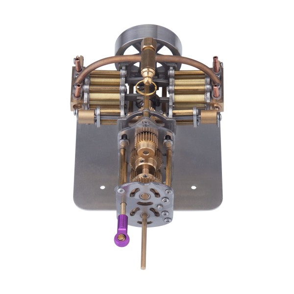Horizontal Opposed 4-Cylinder Marine Steam Engine with Gearbox Horizontal Opposed 4-Cylinder Marine Steam Engine with Gearbox