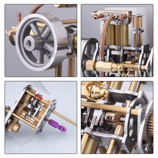 Horizontal Opposed 4-Cylinder Marine Steam Engine with Gearbox Horizontal Opposed 4-Cylinder Marine Steam Engine with Gearbox