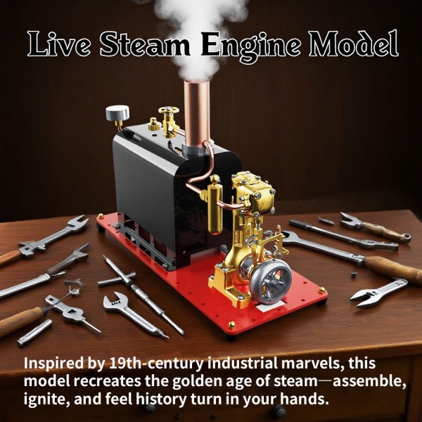 RW-BL1K Reversible Live Steam Engine Kit with Boiler RW-BL1K Reversible Live Steam Engine Kit with Boiler