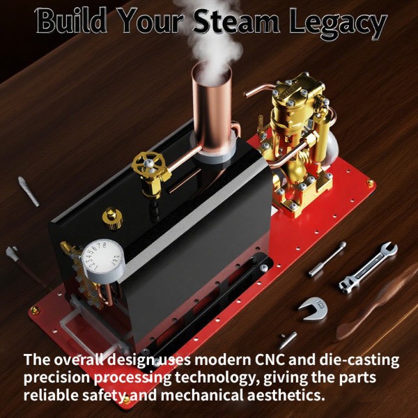 RW-BL1K Reversible Live Steam Engine Kit with Boiler RW-BL1K Reversible Live Steam Engine Kit with Boiler