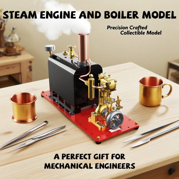 RW-BL1K Reversible Live Steam Engine Kit with Boiler RW-BL1K Reversible Live Steam Engine Kit with Boiler