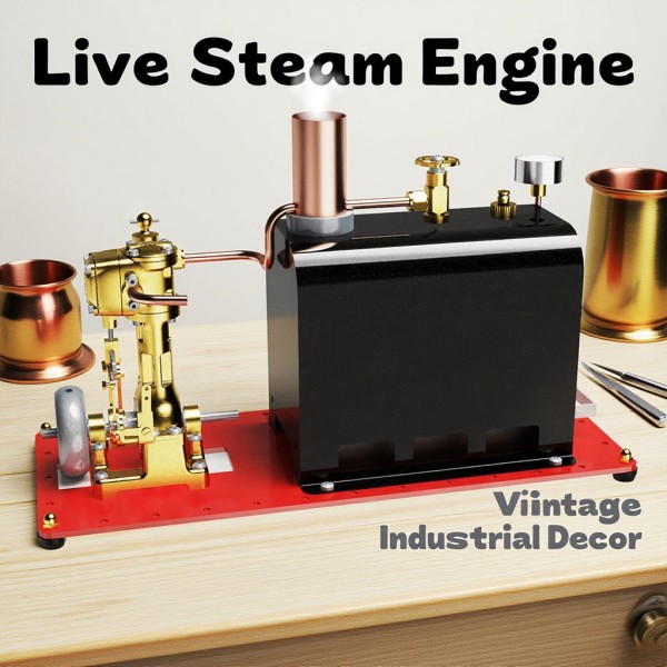 RW-BL1K Reversible Live Steam Engine Kit with Boiler RW-BL1K Reversible Live Steam Engine Kit with Boiler