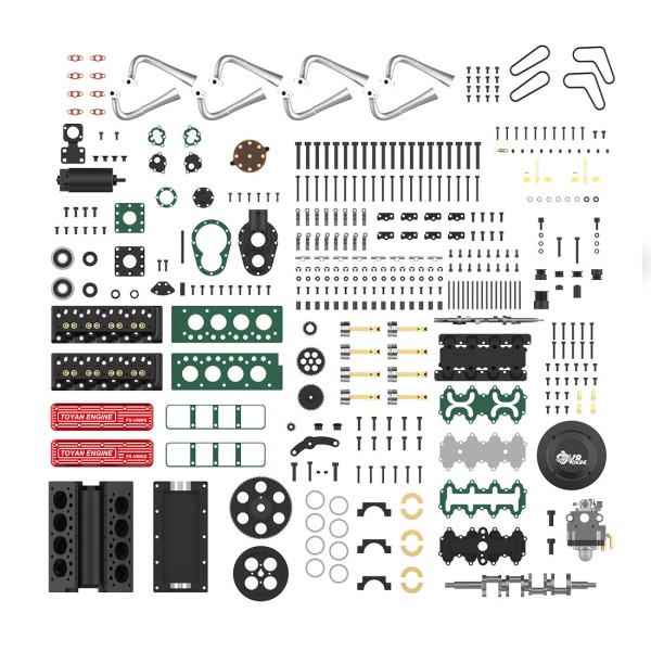 TOYAN FS-V800WGPC 28cc OHV Working V8 Engine Kit TOYAN FS-V800WGPC 28cc OHV Working V8 Engine Kit