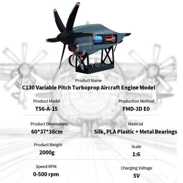 C130-Style 1:6 Variable-Pitch Turboprop Engine Model C130-Style 1:6 Variable-Pitch Turboprop Engine Model
